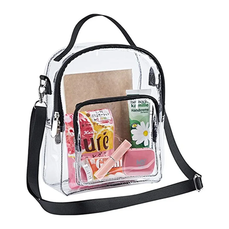 

Stadium Approved PVC Crossbody Messenger Shoulder Purse Bag Large capacity transparent clear shoulder bag for For Concert Sport