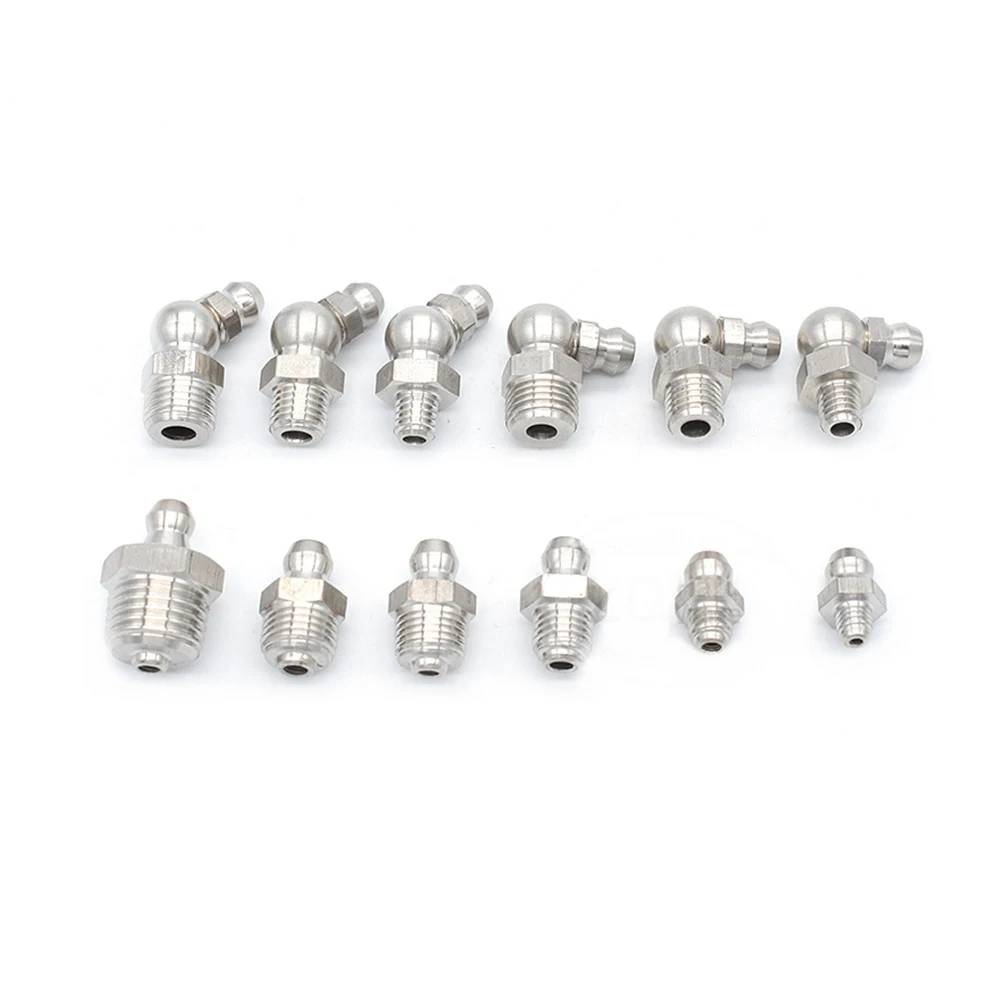 

stainless steel Grease nipple Oil mouth Grease nipple Butter gun fittings M6 M8 M10 M12 1/8" 1/4" Male thread