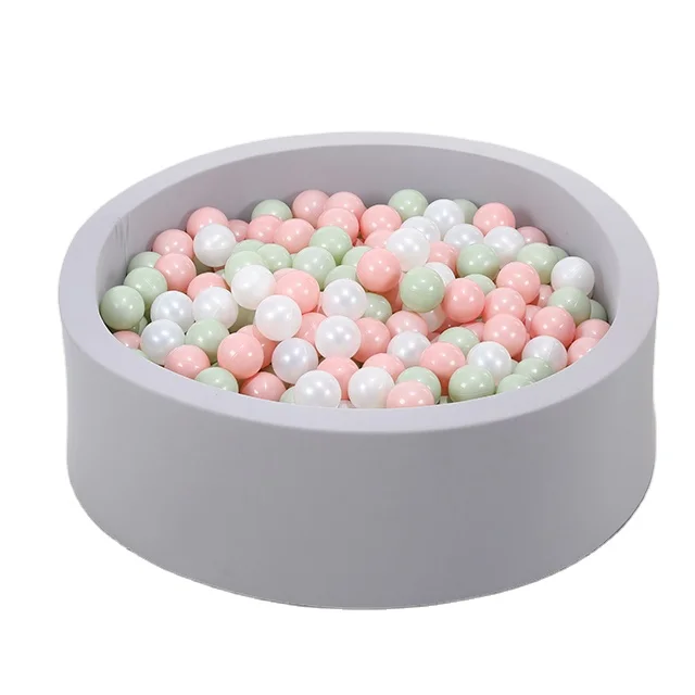 

Kids dry ball pool with 300pcs balls ball pool set For baby boy, Pink blue green prints