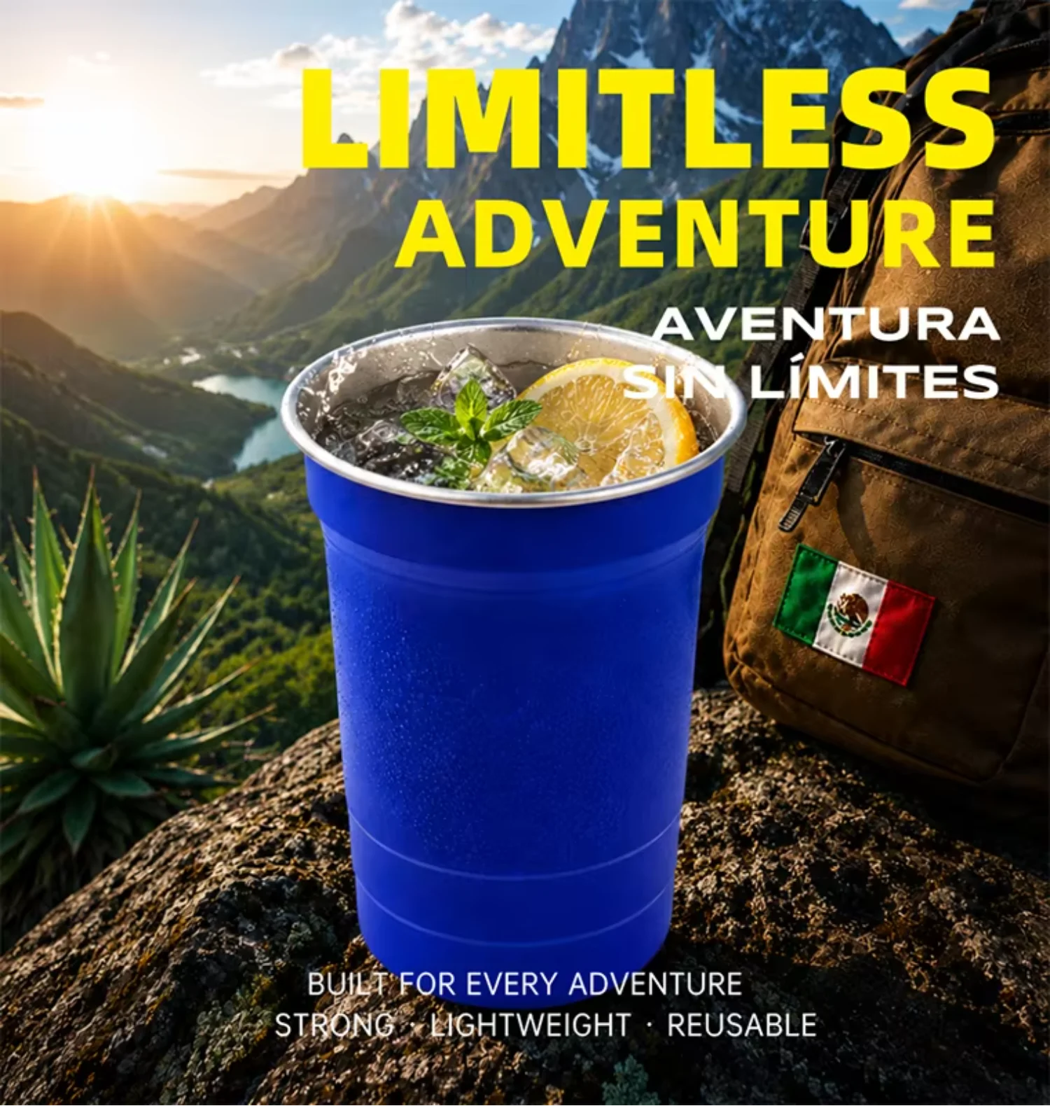 Custom Logo Reusable Food Grade Aluminum Cup Drop Resistant Commercial Cola Beer Cup for Party Bar Cold Drink Cup