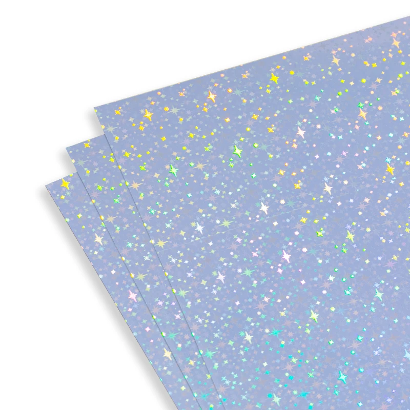 

Holographic A4 A3 size printable vinyl waterproof sticker paper rainbow vinyl sticker paper for lnkjet printer
