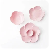 

lekoch 1pcs Ceramic sakura dinner set pink kitchen tableware plates flower shape chili sauce dish