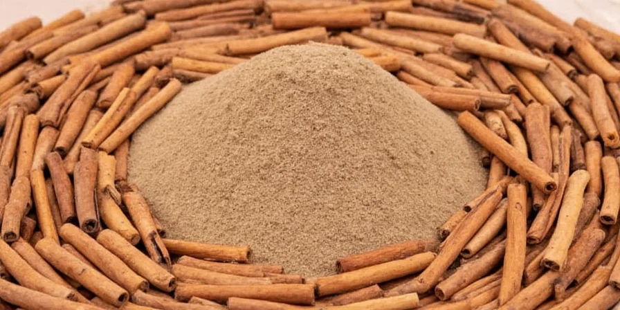 Toasting cinnamon sticks before grinding