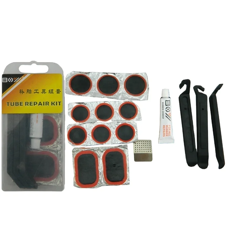 

Boy Best-Selling 7020E3 Portable PP Rubber Material Bicycle Inner Tube Repair Kit Bike Repair Tool Kit