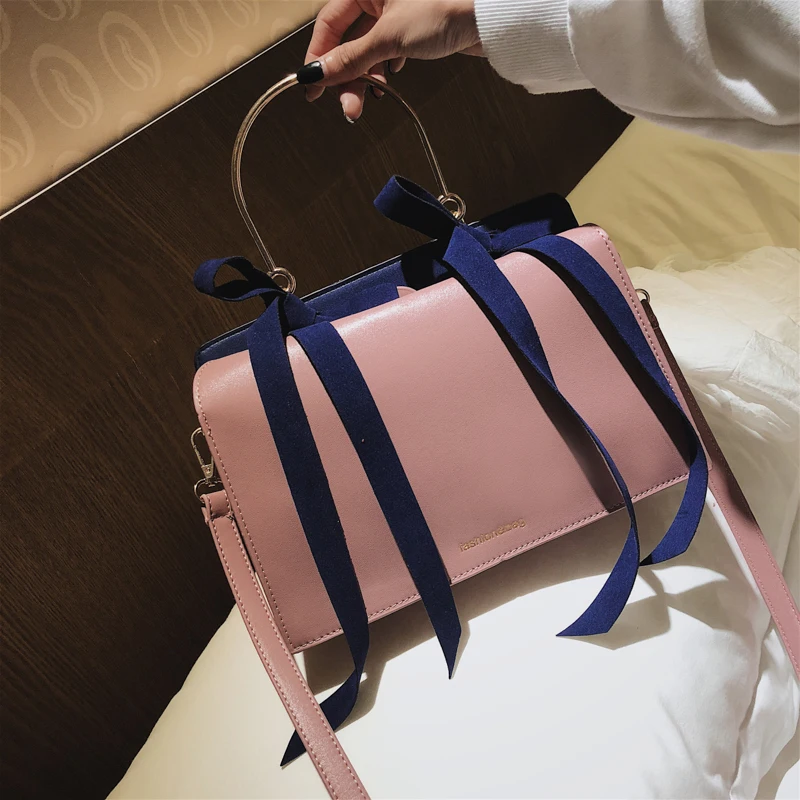 

Hot sale high quality fashion ribbon rope textured women's leather shoulder crossbody bag, Multicolor