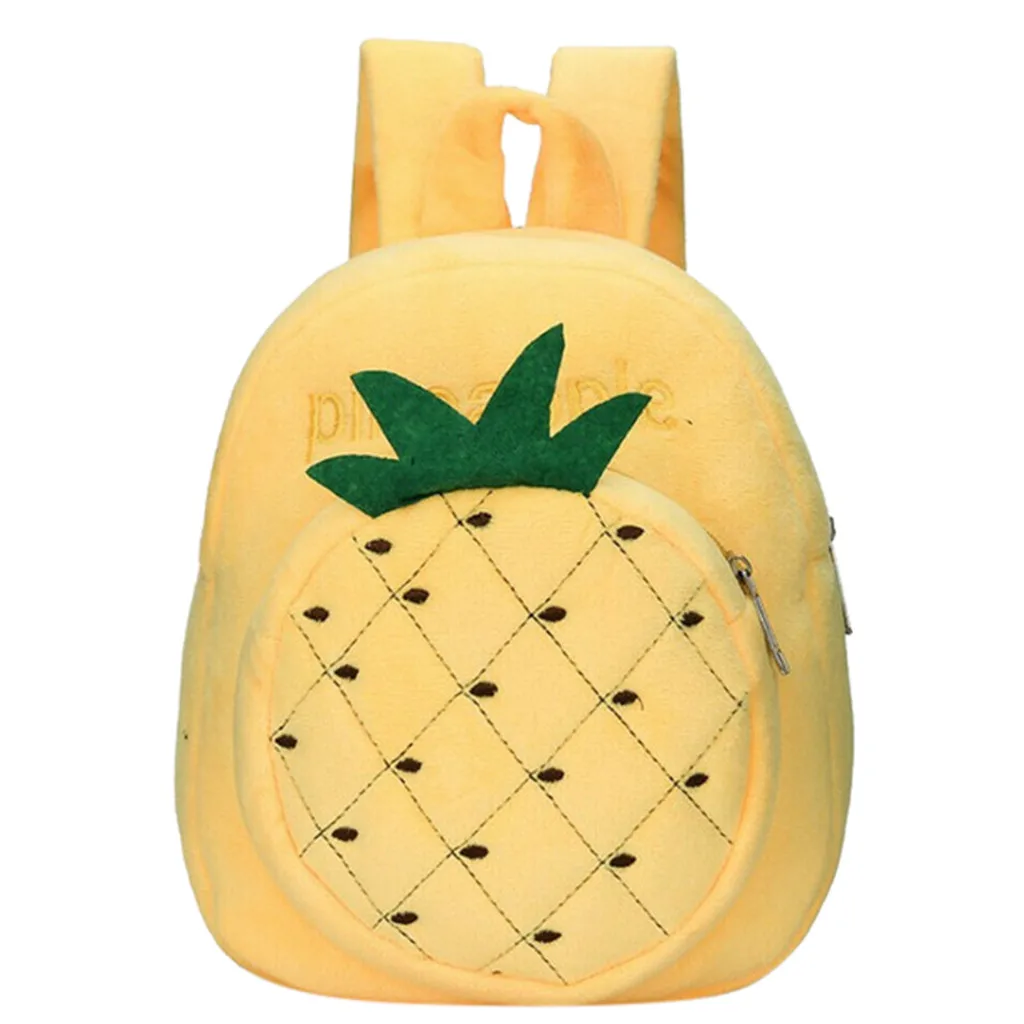 product-mochilas 3D Cartoon school Childrens Backpack Fashion Fruit Embroidery Plush Mini Zipper Bac