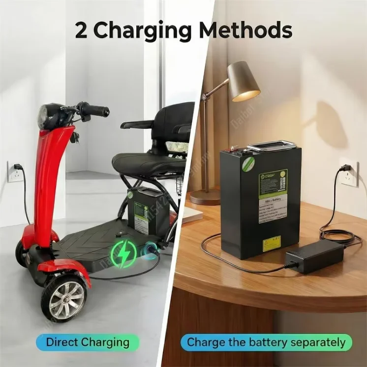 Auto Fold Dual Motor 4-Wheel Electric Scooter 36V 500W Lightweight 40-60km Range Unisex Portable Mobility Vehicle Elderly Riders
