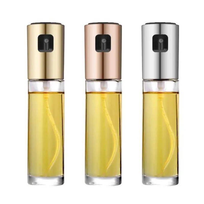 

100ml Oil Vinegar Dispenser Bottle Stainless Steel Glass Olive Oil Dispenser Kitchen Oil Sprayer for Cooking, BBQ, Salad, Baking, Customized