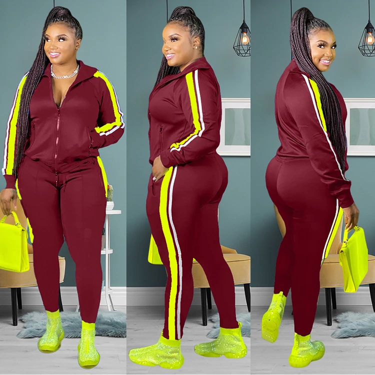 Newest Design Women Clothing Plus Size Sexy Fashion Women 2 Piece Set Clothing 2 Piece Set Women Two Piece Jogger Set