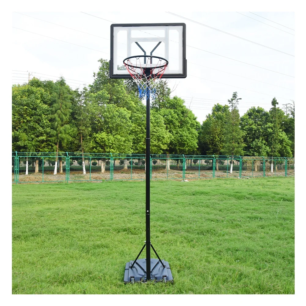 

Cheap Indoor Outdoor Height Adjustment Square Tube Movable Outside Basketball Hoop For Adults