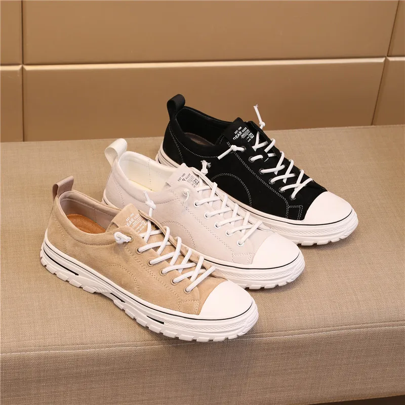 

High Quality New style men nubuck leather casual shoes antislip breathable walking style shoes