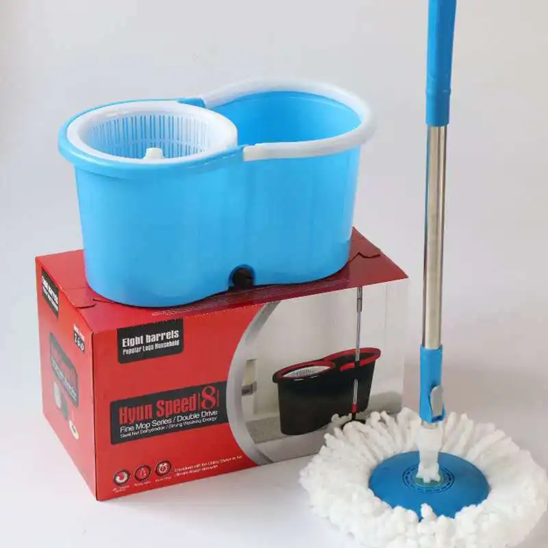 

Living Home Cleaning Tools Plastic Magic Spin Mop Explosion-proof Double Rotating Rotary 360 Degree Mop Buet