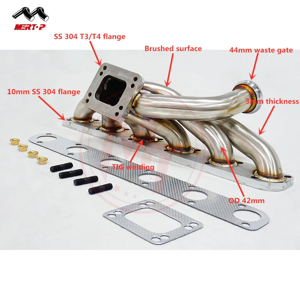 Mertop Racing 3mm Thickness Exhaust Manifold Ss 304 For E30/e30ix/e28