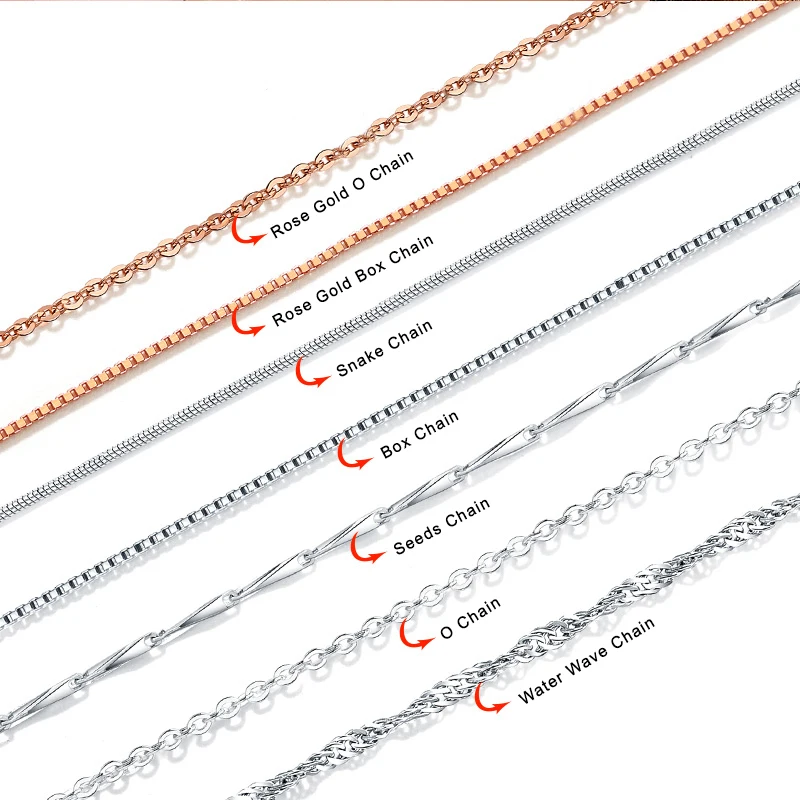 

Dropshipping Vana Hypoallergenic Jewelry Wholesale 2022 Pure 925 Sterling Silver Chain Rose Gold Chain Male Female