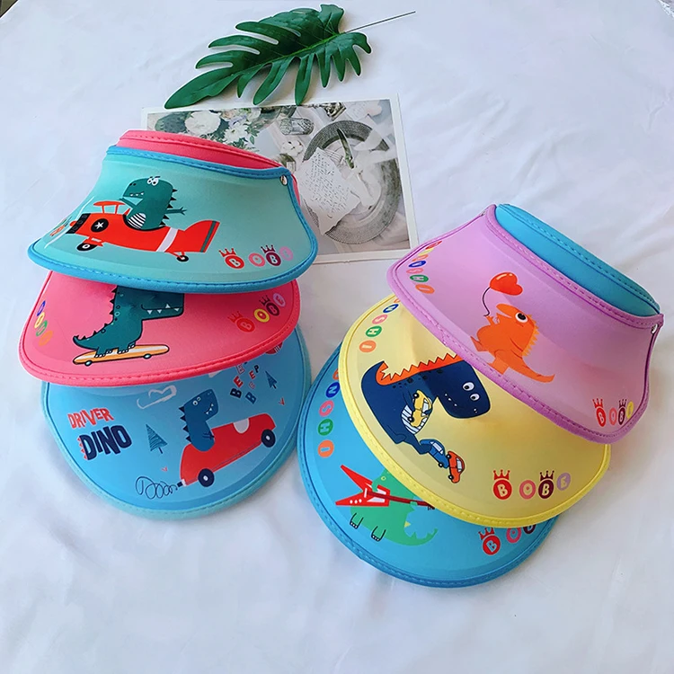 

Cute Pikachu Children Summer Flat Hats Sun Visor Empty Top Sun Hat Outdoor Beach Cap For Baby Girl Boy Kids
