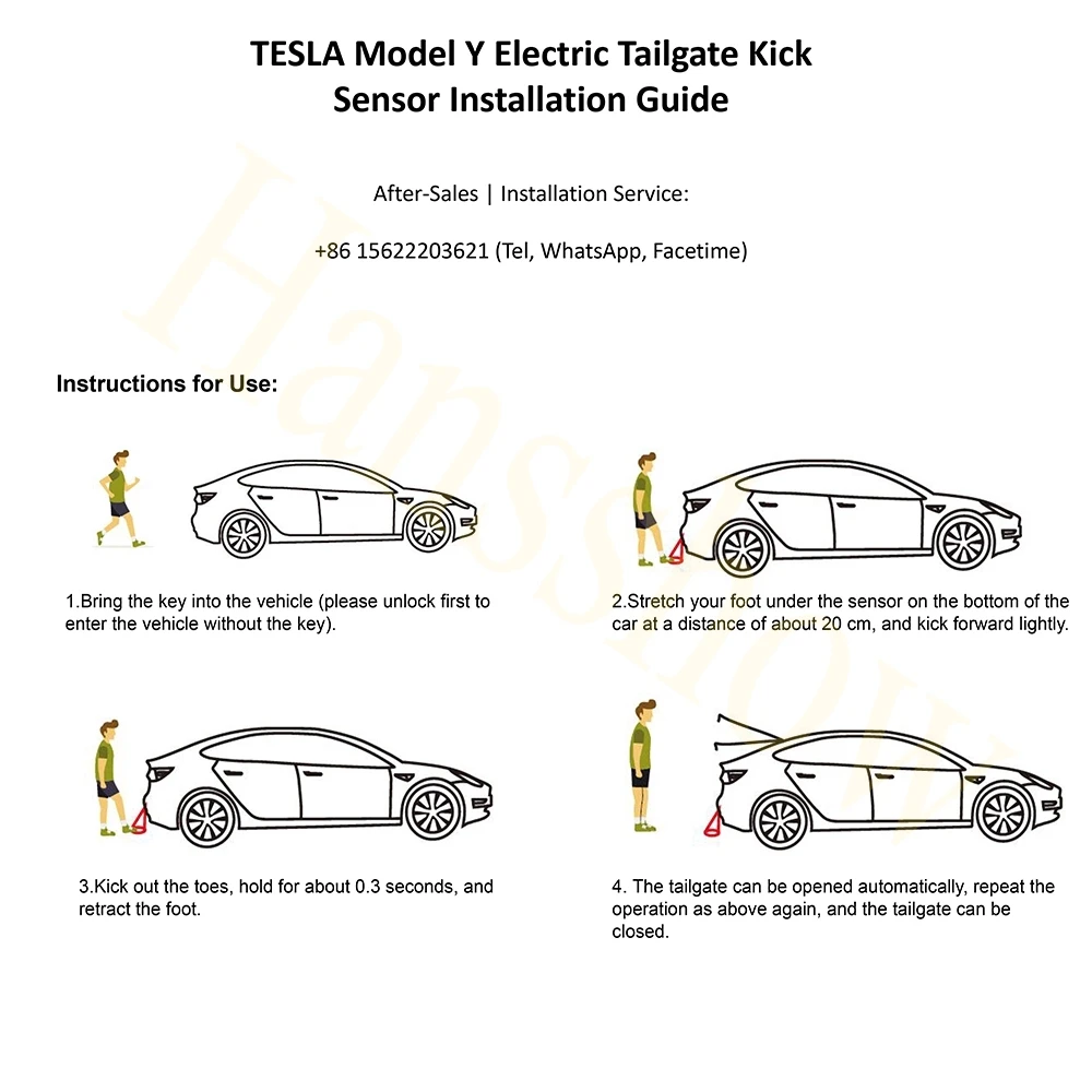 Smart Foot Sensor Controlled Opening And Closing Tailgate Liftgate Foot Kick Sensor For Model Y