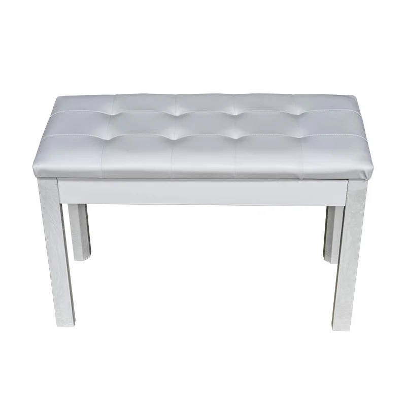 

white piano bench for kids beginners playing piano bench, White/black