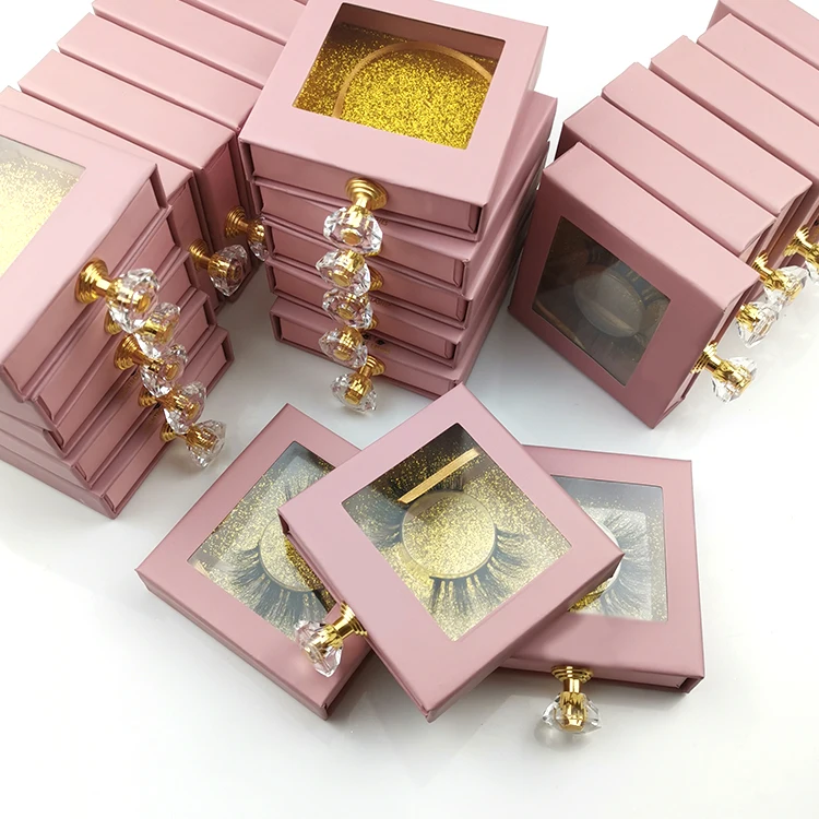 

Private Label Factory Price Wholesale Real Mink Fur Lashes 3D 5D Mink EyeLashes With Customized EyeLash Packaging, Natural color