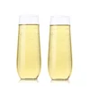 Best Selling Products Crystal Glass Stemless Plastic Champagne Flutes for Home Party Outdoor Picnic Restaurant Hotel Wedding
