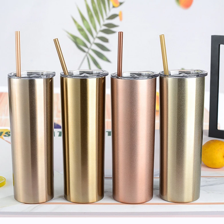 

wholesale 20oz double wall vacuum cup insulated coffee travel mug custom stainless steel skinny tumbler with lid, Picture