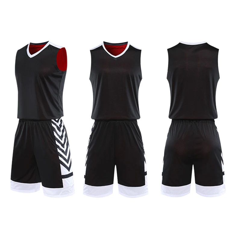 

Custom reversible mesh basketball jerseys double side uniform set breathable design basketball wear