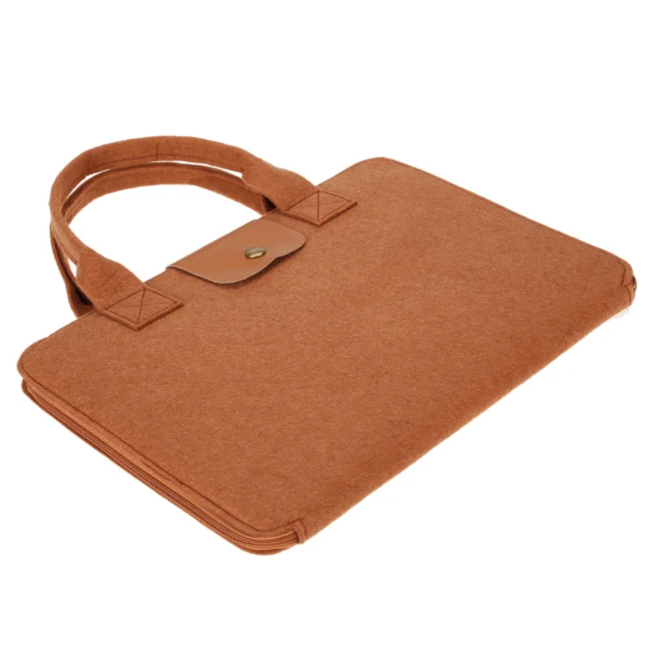 

Direct selling men's fashion design double zipper eco-friendly business felt computer handbag