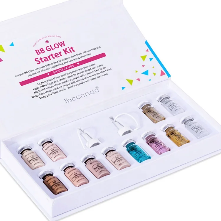 Private Label Semi Permanent Cosmetic Beauty Salon Meso White BB Foundation makeup Liquid glow Cream serum