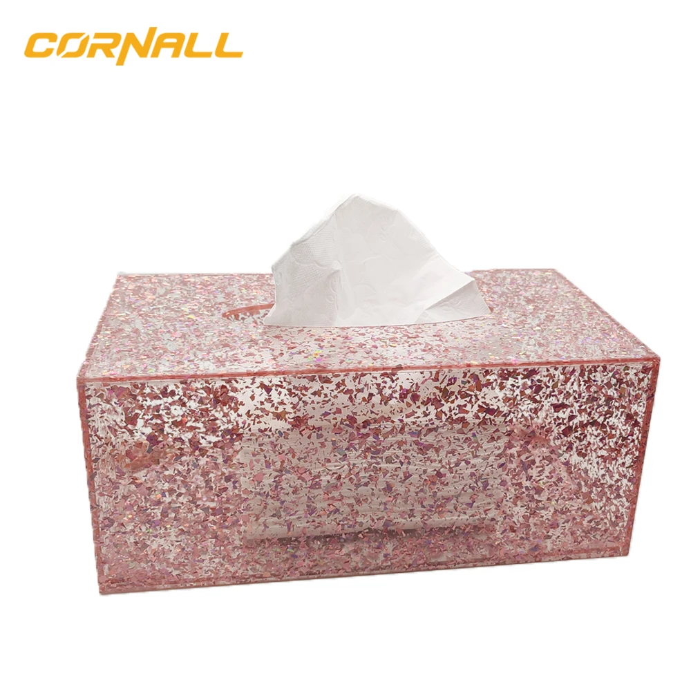 

Rectangular luxury diamond glitter facial tissue case cover home office car automotive decoration bling crystal tissue box, Clear or customized