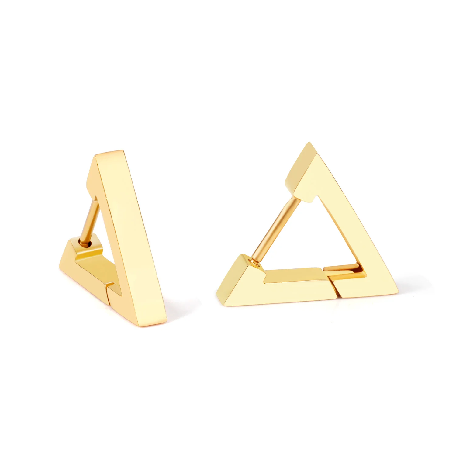 

Ear Needle Hypoallergenic Geometric Stainless Steel Triangle Gold Earrings Jewelry Woman