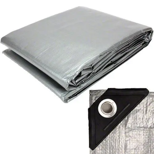 Waterproof fire retardant silver tarps which can reflect the light
