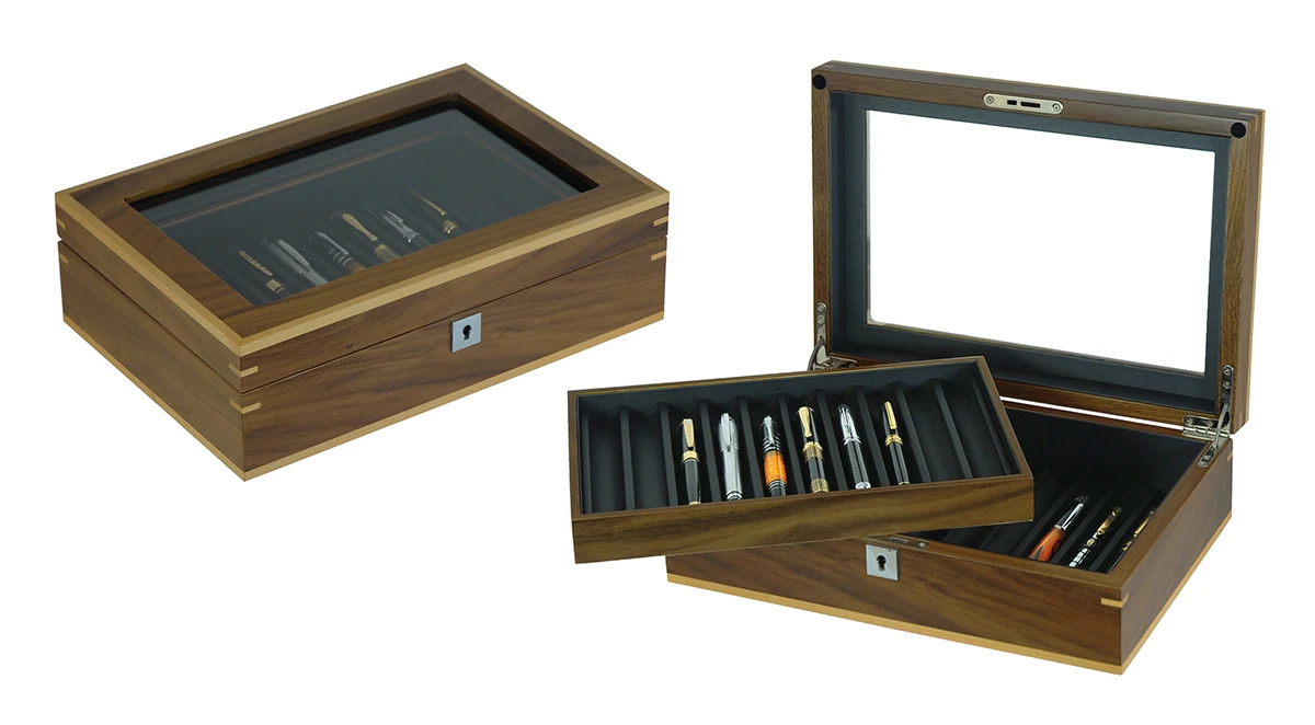 Sonny Luxury Pen Box Walnut Wood Finishing High Quality Fountain Pen