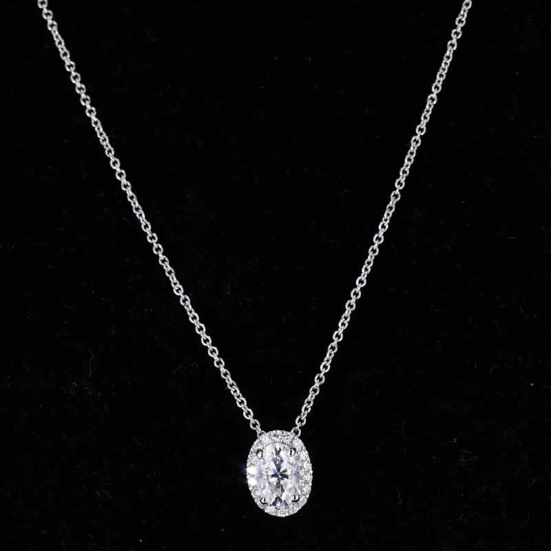 

Starsgem DEF moissanite vvs diamond dainty custom 9k gold necklaces jewelry