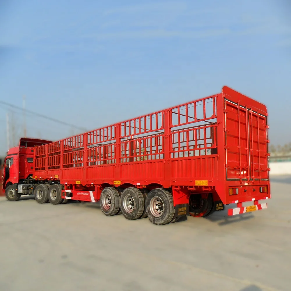 

Truck Trailer 3 Axles Cargo Semi Trailer fence Cargo Truck Trailer, Customers optional