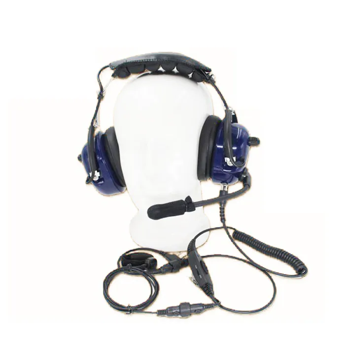 

Aircraft noise cancelling headset military aviation headsets for General Aviation, Black