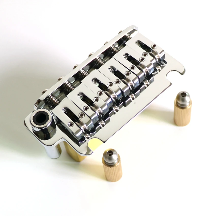 Full Size Solid Brass Block Guitar Tremolo Bridge With Brass Roller