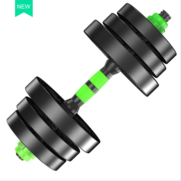 

New hot sale adjustable 30kg dumbbell set advanced material for body building, Green