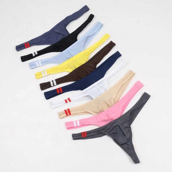 

Custom Oem Plus Size Ice Silk Underwear Sexy Pure Silk Men'S Thong Underwear Men's Silk Briefs Thongs, Black,white,light pink,coffee,carbon gray,blue,etc.