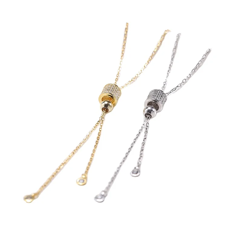 

Retractable Necklace S925 Sterling Silver Pendant Adjustable Necklace Personalized Jewelry