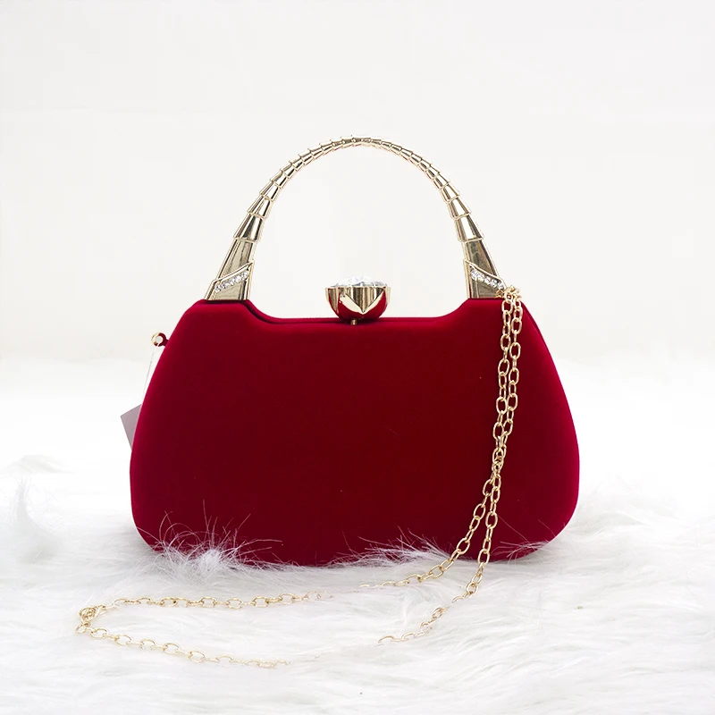 

Evening bag party clutch dinner purse red heart lips drop shape bag rhinestone handbag metal bag