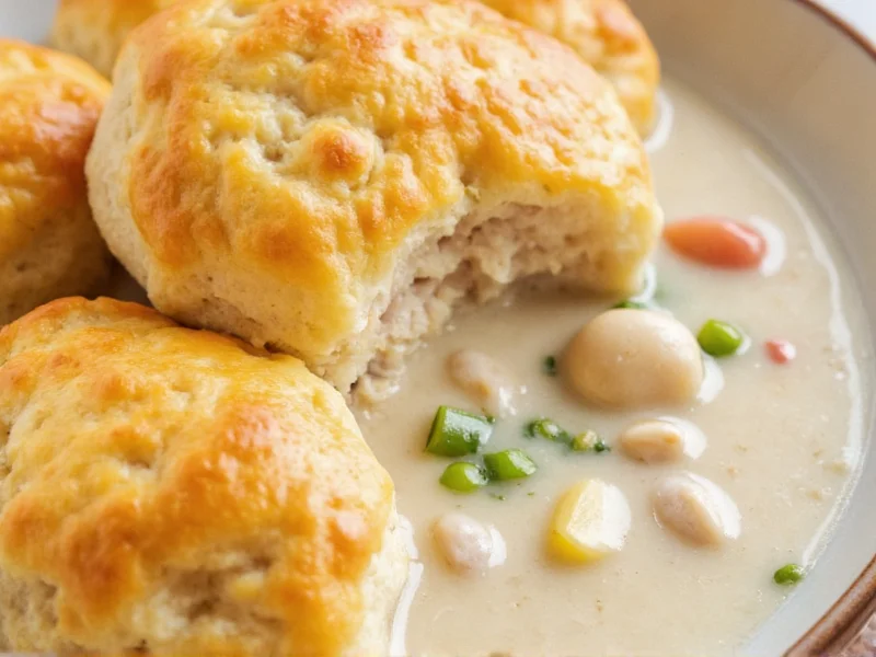 Chicken Pot Pie with Biscuits & Cream of Chicken Soup Recipe