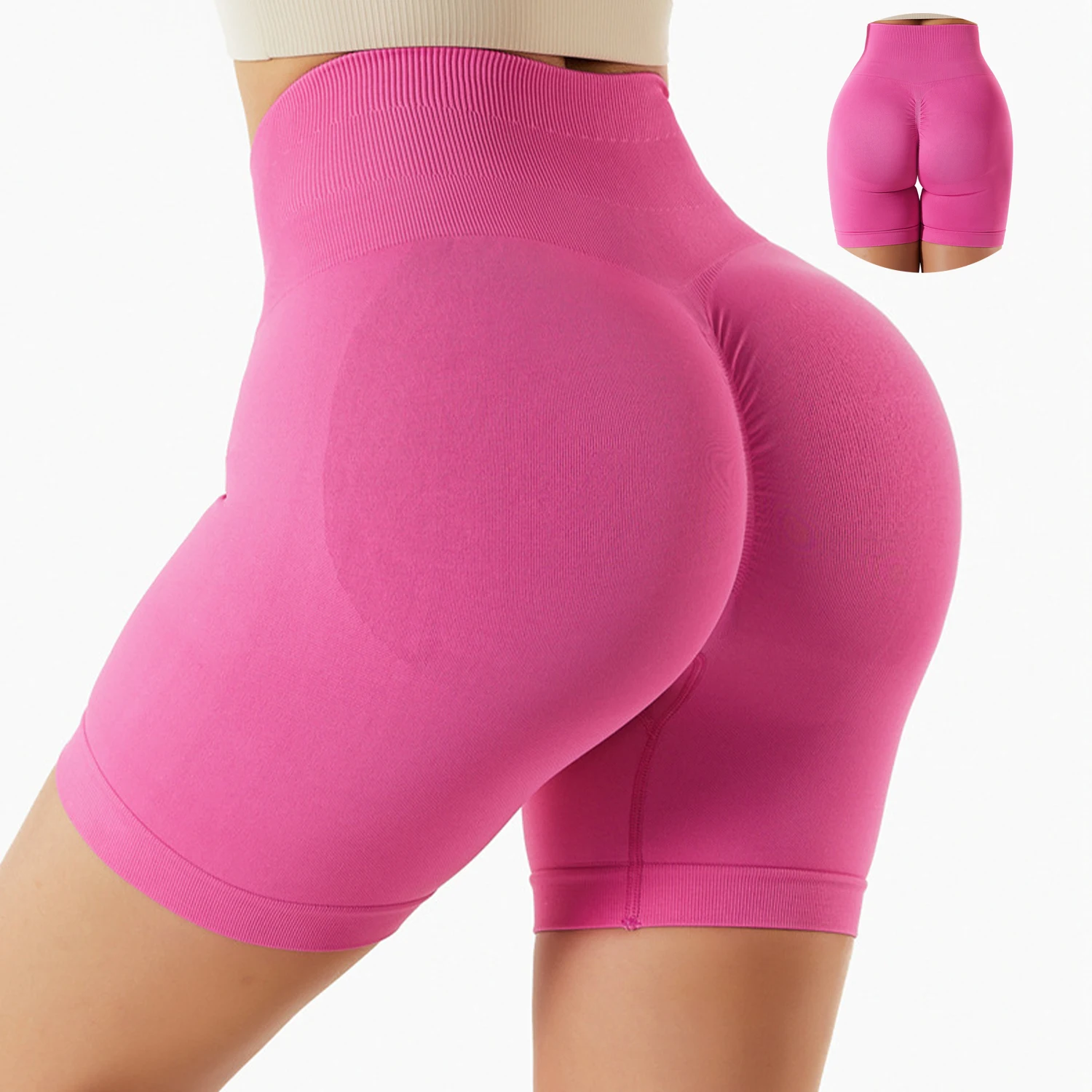 

Seamless Gym acid Washed Shorts Women Running Workout Shorts Tummy Control High Waist Scrunch Butt Yoga Shorts