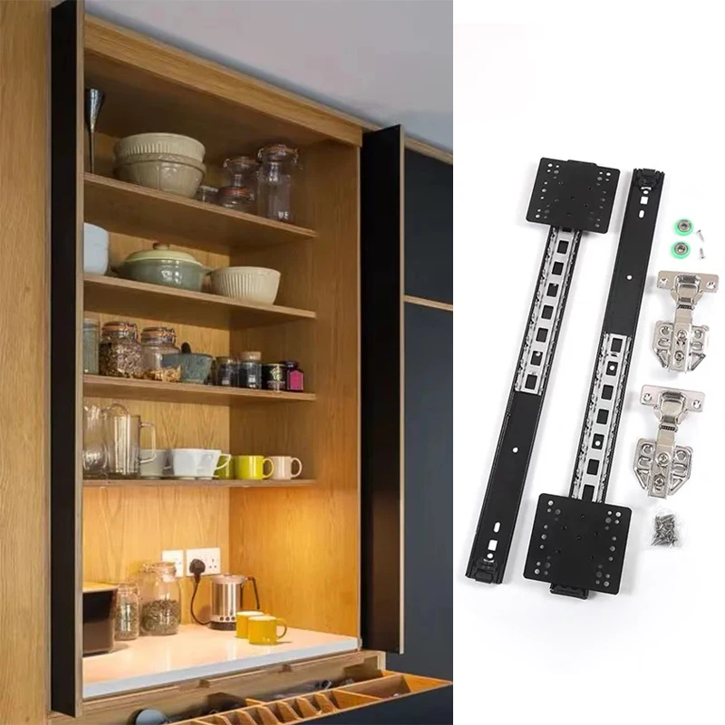 System Concealed Bedroom Kitchen Flipper Heavy Duty Adjustable Ball Bearing Drawer Cold-rolled Steel Cabinet Pocket Door Slides
