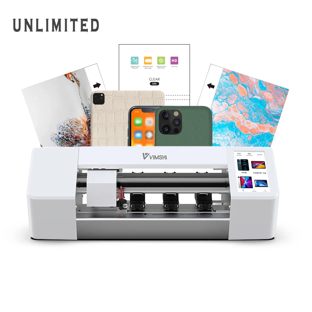 

VIMSHI Unlimited HD 9H TPU High quality touch screen protector film cutting machine price of plotter printing printer machine