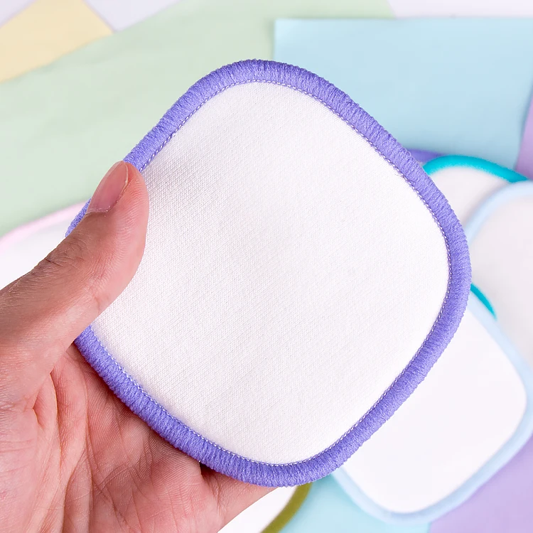 

High Quality Factory Price Reusable Microfiber Bamboo Cotton Large Make up remover pads with Storage Bag, White,grey,pink,blue,black etc