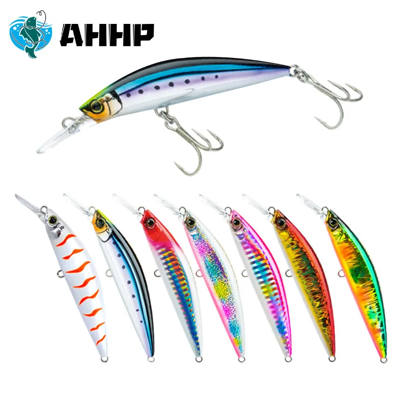 

AHHP 90mm 27g Fishing Lures Bait Minnow Lure Jerkbait Hard Lure Pesca Bass Baits 90S M349, 8 colors