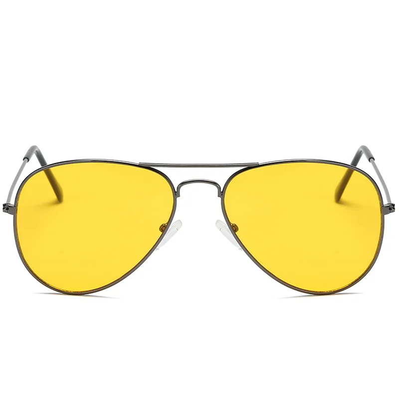 

2021 Men Night Driving Sunglasses Yellow Metal Retro Unisex Eyewear, Customized available