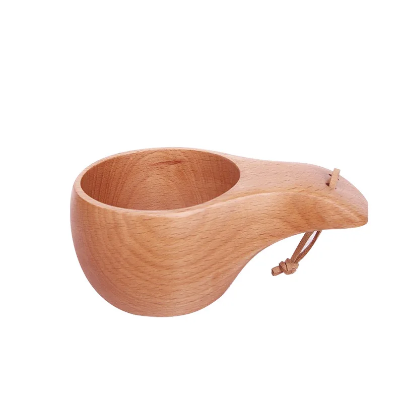 

Wholesale Environmentally Vintage Heat Proof Finnish Outdoor Portable Duckbill Kuksa Mugs Wooden Cup
