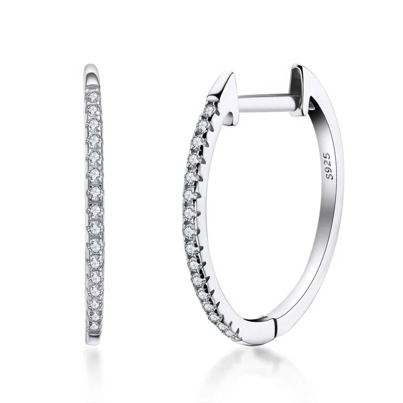 

Fancy Gift 925 Sterling Silver Rhodium Big Circle Hoop Earrings Jewelry