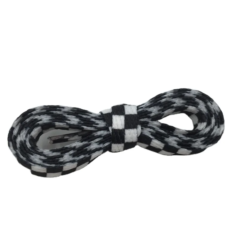 

Xuansi Laces Flat Checkered Shoelaces Popular Sublimation Printing Laces for Sneakers Polyester Shoestring with Free Shipping, Customized