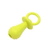 Dog Cat Pet Chew Toys Suppliers with Bell Insided Tooth Cleaning Pacifier TPR Rubber Training Teething Pacifiers